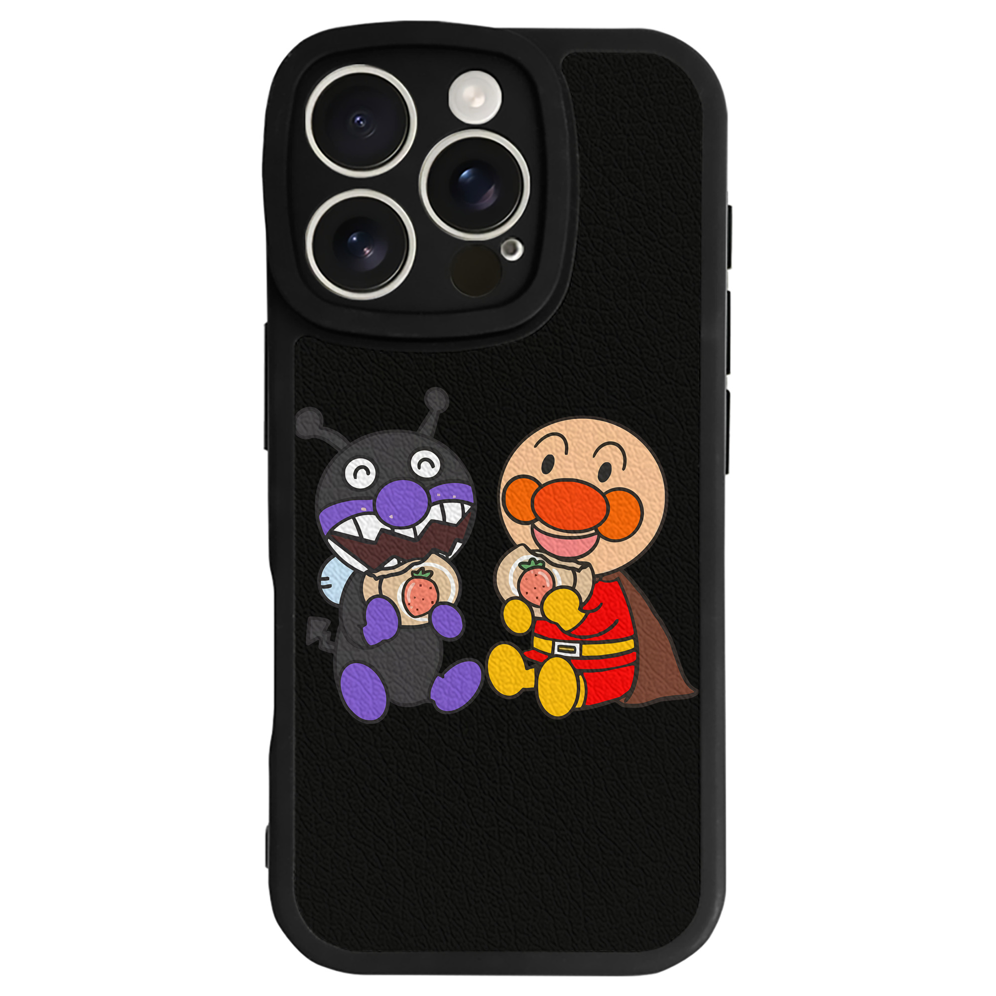 （画像用） アンパンマン Anpanman 【iPhone 16シリーズ対応】シリコンスマホケース（レザー調） 材質：シリコン